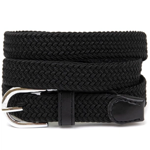 Ремінь Vintage Текстильний тонкий жіночий Чорний (20544) зображення 1