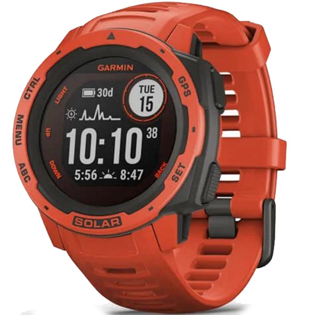 Смарт-годинник Garmin Instinct Solar, Flame Red (010-02293-20) - зображення 1