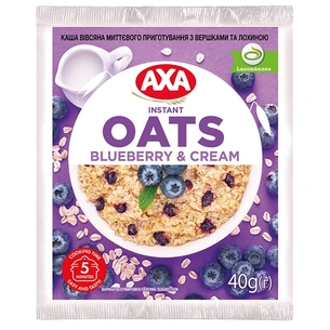 Їжа швидкого приготування АХА Каша Вівсяна вершками та лохиною 40 г (4820008128300) зображення 1