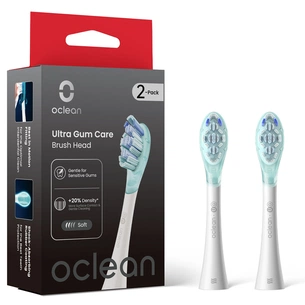 Насадка для зубної електрощітки Oclean Ultra Gum Care White UG03 2 шт (6970810557008) зображення 1
