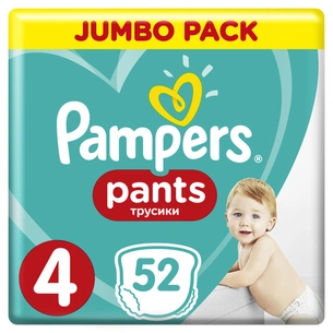 Підгузки Pampers трусики Pants Maxi Розмір 4 (9-15 кг), 52 шт (4015400672869) зображення 1