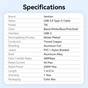 Кабель Vention USB Type-C - USB Type-C (M/M), 240W, 5A, 2 м, Black (TRIBH) - уменьшенное изображение 5