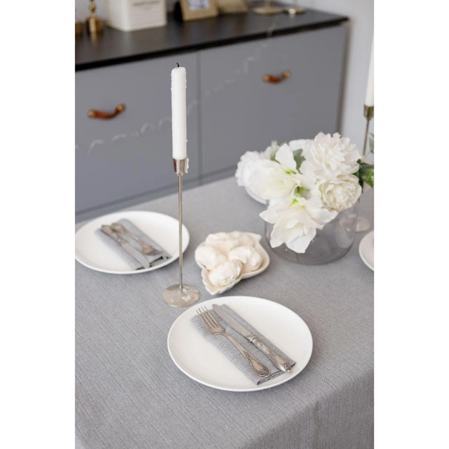 Скатертина Прованс святкова Перлина Silver 132х120 см (037590) - picture 3