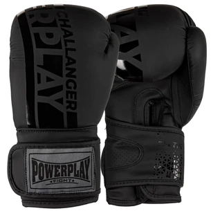Боксерські рукавички PowerPlay 3086 Matt Challenger Чорні 10 унцій (PP_3086_10oz_Black) зображення 1