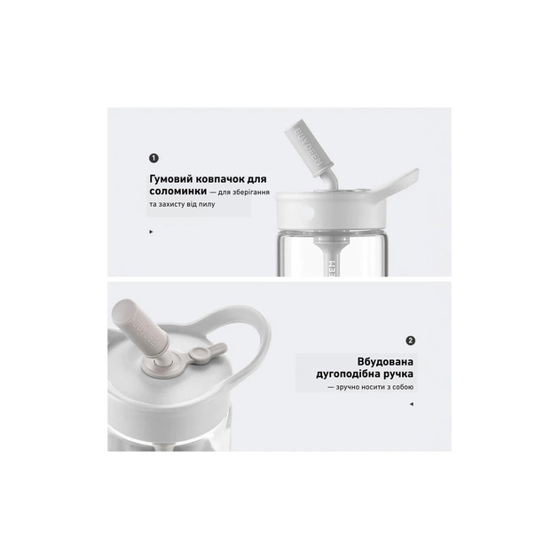 Пляшка для води Buydeem CD1017 500 мл Oats White (CD1017-OW) - picture 8
