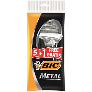 Бритва Bic Metal 5+1 шт. (3086126766171) зображення 1