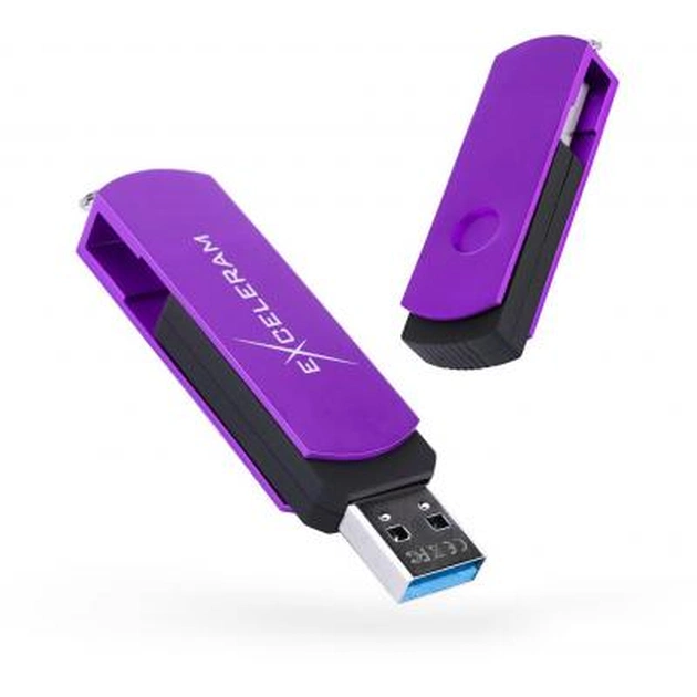 USB флеш накопичувач eXceleram 64GB P2 Series Grape/Black USB 3.1 Gen 1 (EXP2U3GPB64) - изображение 1