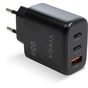 Зарядний пристрій Vinga GaN 65W PD+QC 2C1A ports Wall Charger (VCPCHCCA65B) - зменшене зображення 1