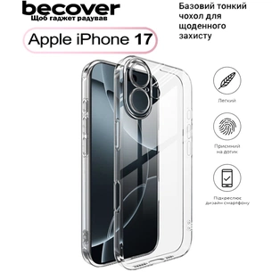 Чохол до мобільного телефона BeCover Apple iPhone 17 Transparent (713757) зображення 1