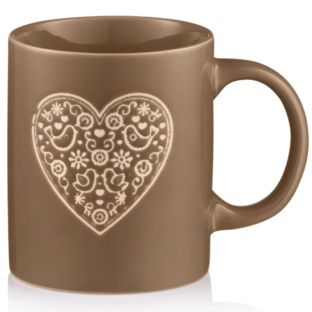 Чашка ARDESTO Heart, 320мл, кераміка, сірий (AR3074G) - изображение 1