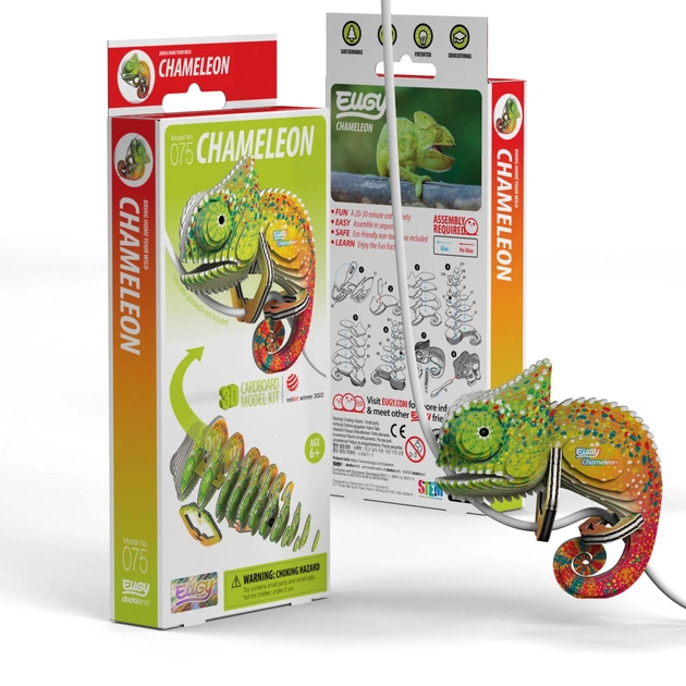 Пазл Eugy 3D Зоопарк Хамелеон (XEG-075) - picture 3