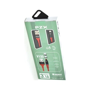 Дата кабель USB 2.0 AM to Micro 5P 1.0m magnetic 3.1A red PZX (V133-R-MC) зображення 1
