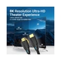 Кабель мультимедійний HDMI M to HDMI M 2.0m 8K cotton braided black Vention (AAUBH) - зменшене зображення 3