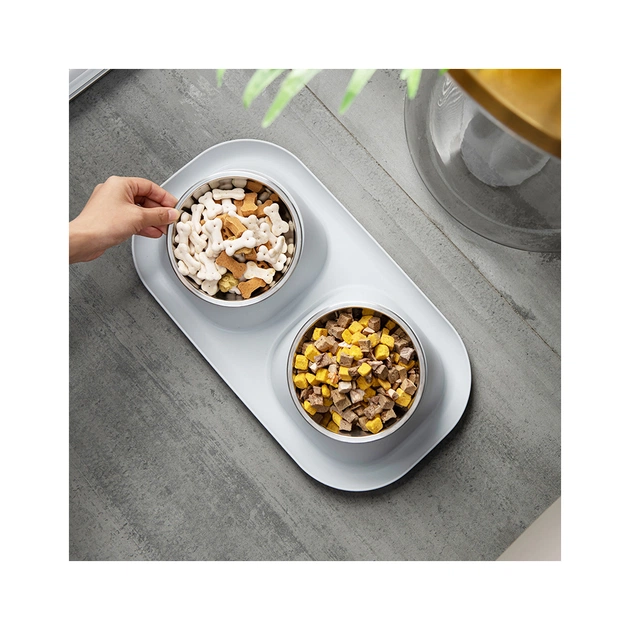 Посуд для котів Lapka Годівниця подвійна на підставці (LPK-25) - picture 4