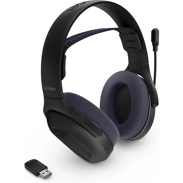 Навушники Lenovo Legion H410 Wireless Gaming Headset Black (GXD1R34013) - зображення 7