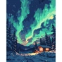 Картина по номерам Santi "Північне сяйво", 40*50см, LED підсв (956655) - зменшене зображення 1