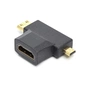Перехідник HDMI (F) to mini HDMI (M) / micro HDMI (M) PowerPlant (CA912056) - зменшене зображення 1