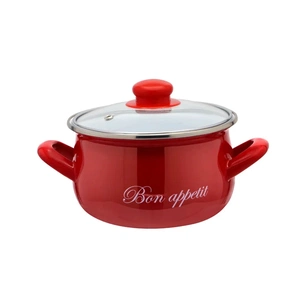 Каструля Interos емаль Бон Апетит 2,1л червона (ІТ-2234С-16) зображення 1