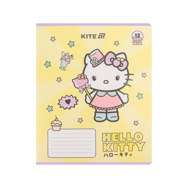 Зошит Kite Hello Kitty, 12 аркушів, лінія (HK25-234-1) - picture 10