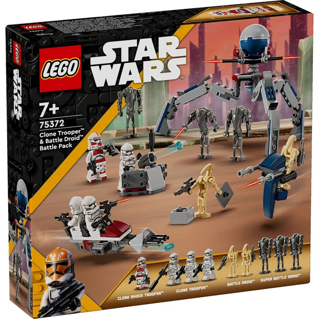 Конструктор LEGO Star Wars Клони-піхотинці й Бойовий дроїд. Бойовий набір 215 деталей (75372) - зображення 1
