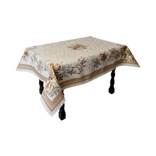 Скатертина Прованс гобеленова з велюром Золоте свято 135х220 см (036319) зображення 1