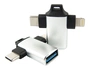 Адаптер Dengos OTG USB-Lightning/USB Type-C Silver (ADP-022) - уменьшенное изображение 3