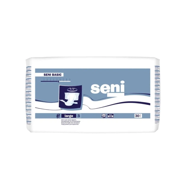 Подгузники для взрослых Seni Basic Large 30 шт (5900516693800) - изображение 1