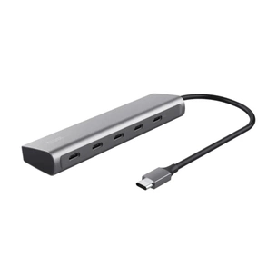Концентратор Trust USB-C to 5xUSB-C aluminium 0.1m grey (25136_TRUST) зображення 1