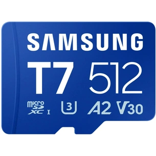 Карта пам'яті Samsung 512GB microSDXC class 10 UHS-I U3 V30 A2 T7 (MB-MB512T/WW) зображення 1