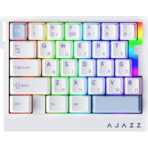 Клавіатура Ajazz AK029 Ice Island Magnetic Switch USB UA White/Blue (AK029-I-WB) зображення 1