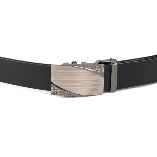 Ремінь Vintage З автоматичною пряжкою з візерунком Чорний (20251) - зображення 5