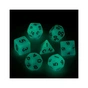 Набір кубиків для настільних ігор Games 7 Days Double Color Glow in the dark 7 Dice Set - Red-Orange (g7dglowdc03) - зменшене зображення 3