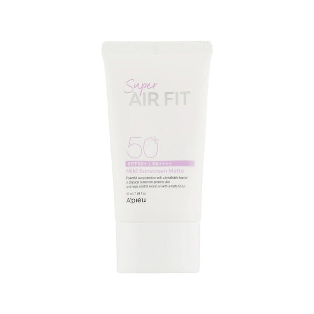 Засіб від засмаги A'pieu Super Air Fit Mild Sunscreen Matte SPF50+ PA++++ 50 мл (8809643530552) - изображение 1