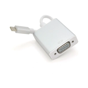 Перехідник USB-C M to VGA F 0.1m 4K/2K silver Voltronic (YT-C-Type-C(M)/VGA(F)/13952) зображення 1