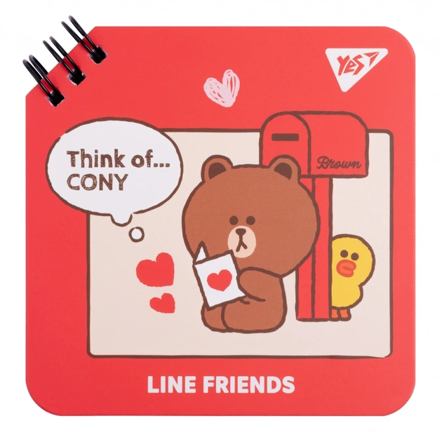 Блокнот Yes Line Friends Think of Cony 110 х 110 80 листов (151751) - изображение 1