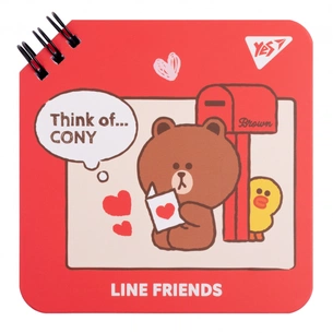 Блокнот Yes Line Friends Think of Cony 110 х 110 80 аркушів (151751) зображення 1