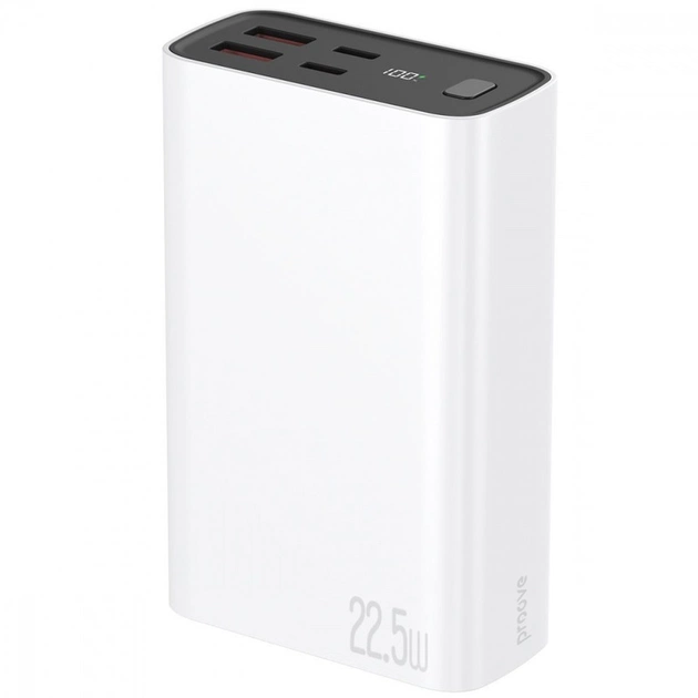 Універсальна мобільна батарея Proove Hyper Flux Plus 22.5W 20000mAh White (PBF222120002) - зображення 1