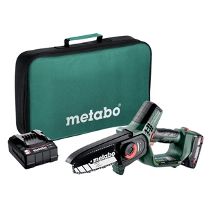 Ланцюгова пила Metabo MS 18 LTX 15 18V, 2Ah, шина 15см. кейс (600856500) зображення 1