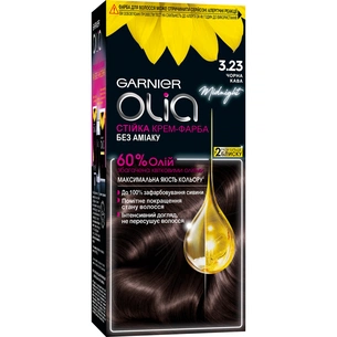 Фарба для волосся Garnier Olia 3.23 Чорна кава 112 мл (3600542404839) зображення 1