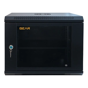 Шафа настінна GEAR 9U 19" 600x450x500 мм, + полка 19", black (GWMSN-9U-600-450) изображение 1