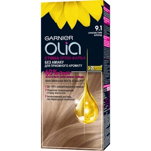 Фарба для волосся Garnier Olia 9.1 Сріблястий блонд 112 мл (3600542243544) зображення 1