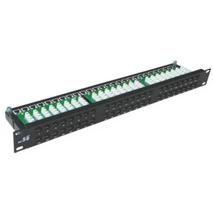 Патч-панель Hypernet 19" 48хRJ-45 UTP, cat. 5е с держателем кабеля (PP-KUTP48-1U) зображення 1
