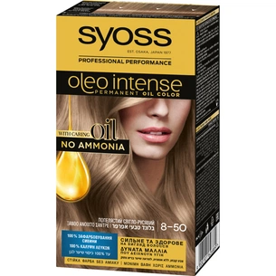 Фарба для волосся Syoss Oleo Intense 8-50 Попелястий світло-русявий 115 мл (9000101626889) зображення 1