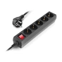 Мережевий фільтр живлення REAL-EL RS-Protect M 1.8m, black (EL122300026) - зменшене зображення 5