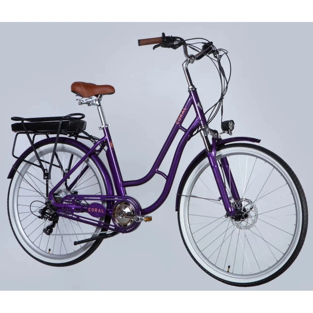 Електровелосипед Dorozhnik 28" eCORAL DD FR рама-19" 48B 17.5А*г 500Вт 2026 фіолетово-синій (ELB-D-28-120) - picture 2