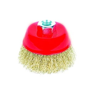 Щітка для електроінструменту Sigma дротяна чашеподібна 125мм М14x2мм латунированная 9014121 (9014121) зображення 1