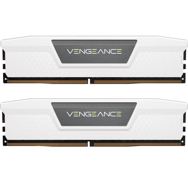 Модуль памяти для компьютера DDR5 32GB (2x16GB) 6000 MHz Vengeance White Corsair (CMK32GX5M2E6000Z36W) - изображение 1