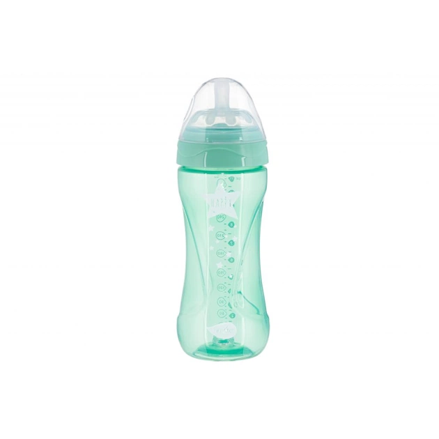 Пляшечка для годування Nuvita Mimic Cool 330мл зелена (NV6052GREEN) - изображение 1