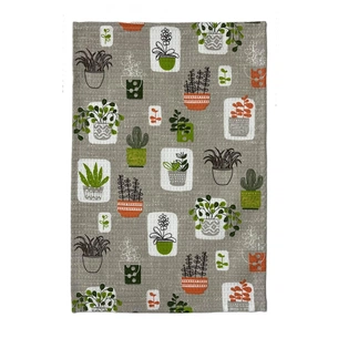 Рушник Прованс вафельний Квіти у горшику 34х50 см (4823093452572) зображення 1