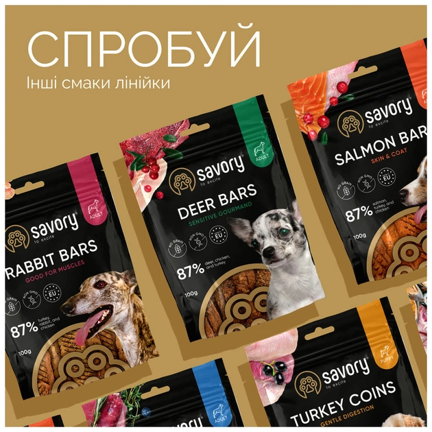 Ласощі для собак Savory Fillet Turkey With Duck 100 г (4820261921151) - picture 4